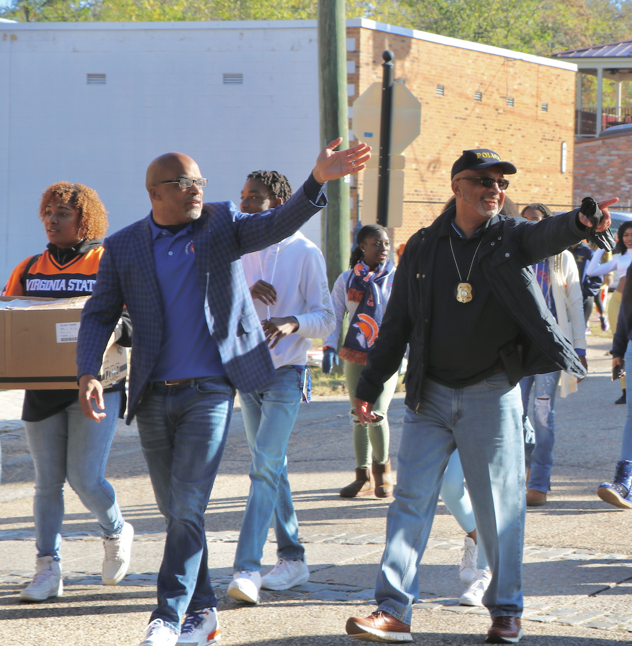 VSU President Abdullah walks the parade route